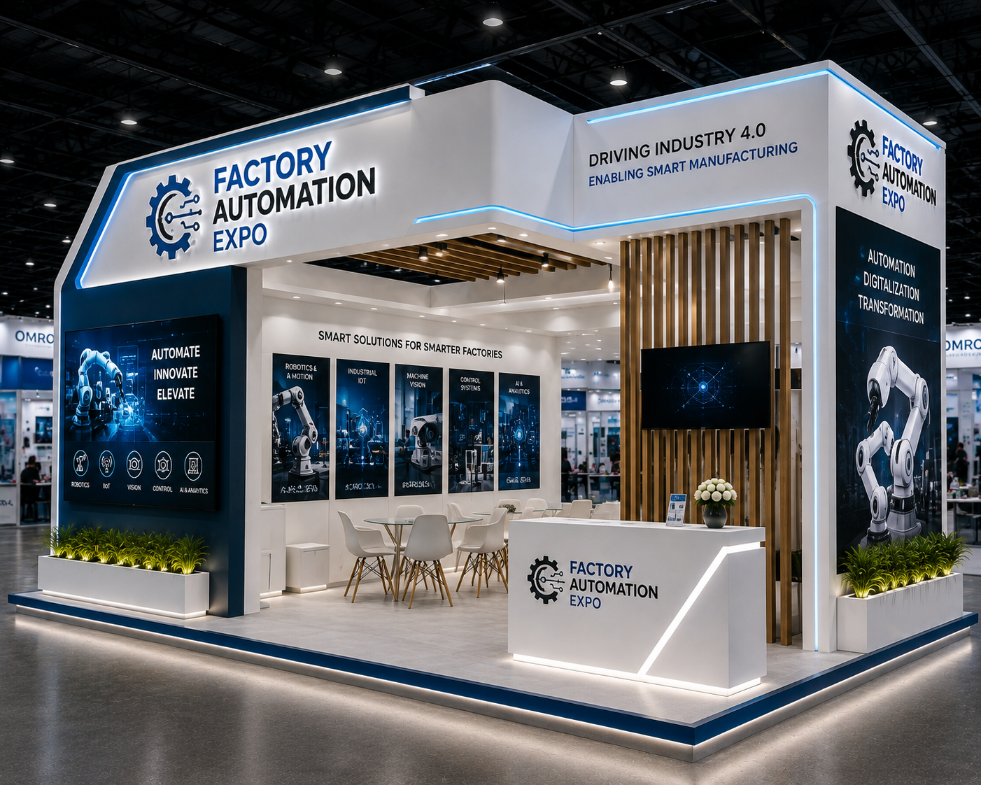 Custom Exhibition Stand for Factory Automation Expo
